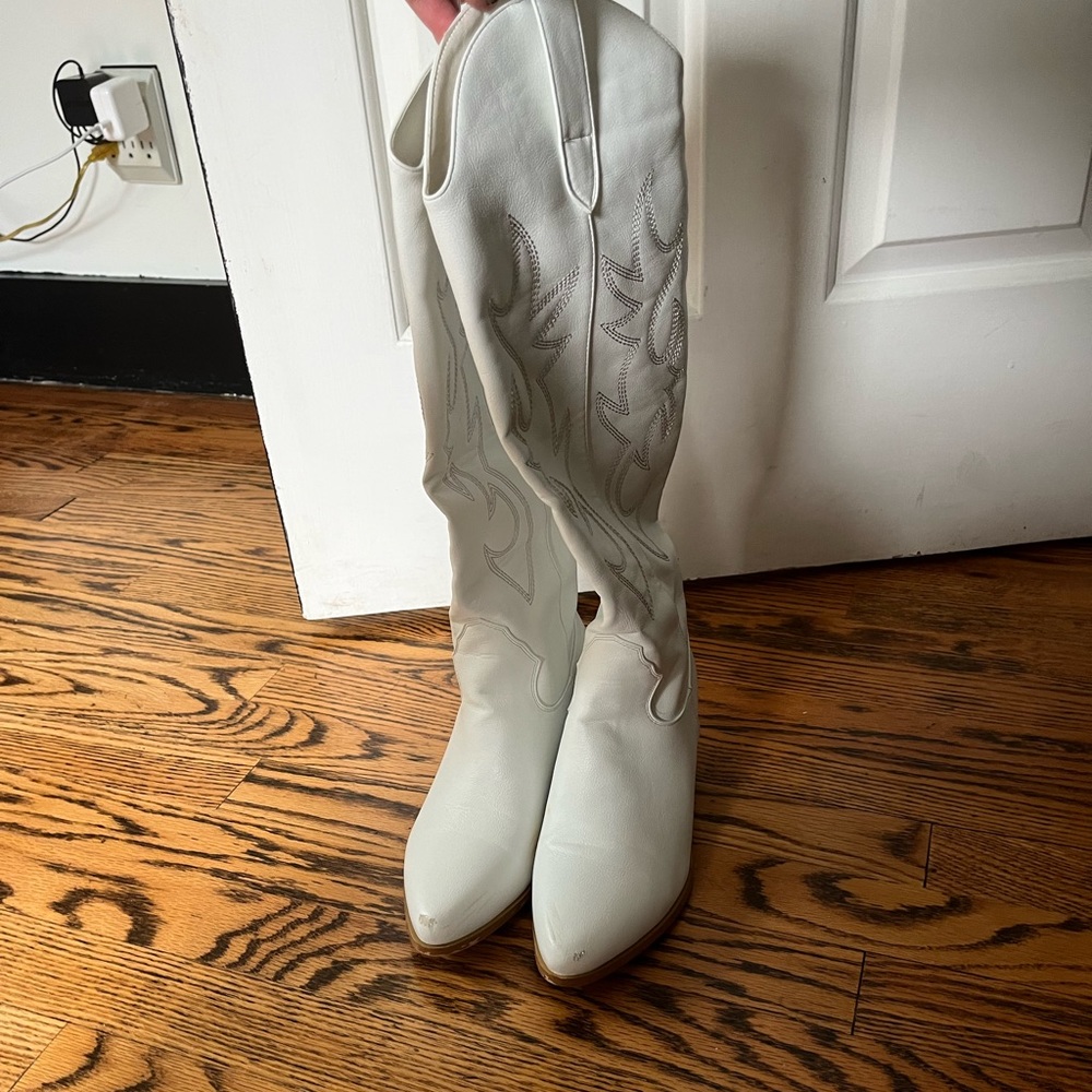 White cowboy boots